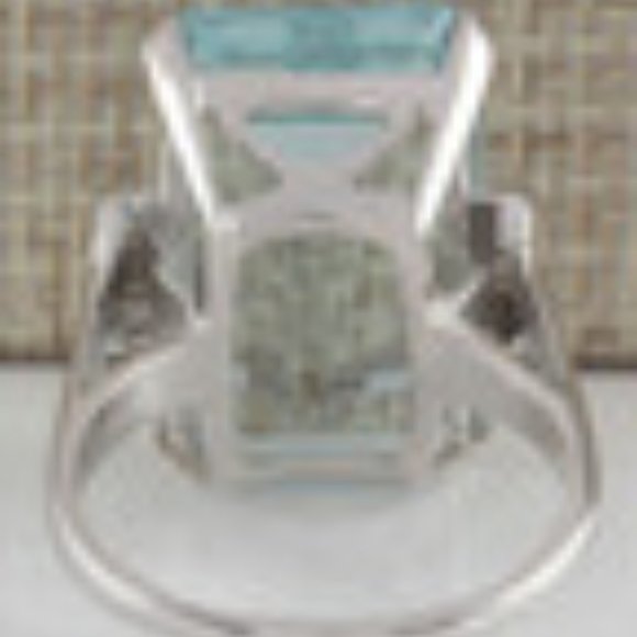 10.48CT Blue Gem 925 Sterling Silver Ring  NWOT - Picture 3 of 7
